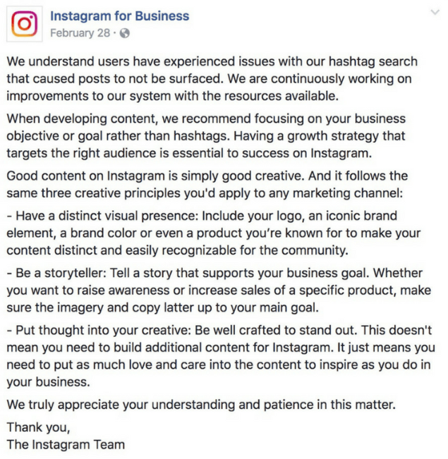 instagram for business caption comment shadowban